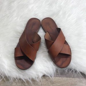 Madewell brown leather sandals size 7M